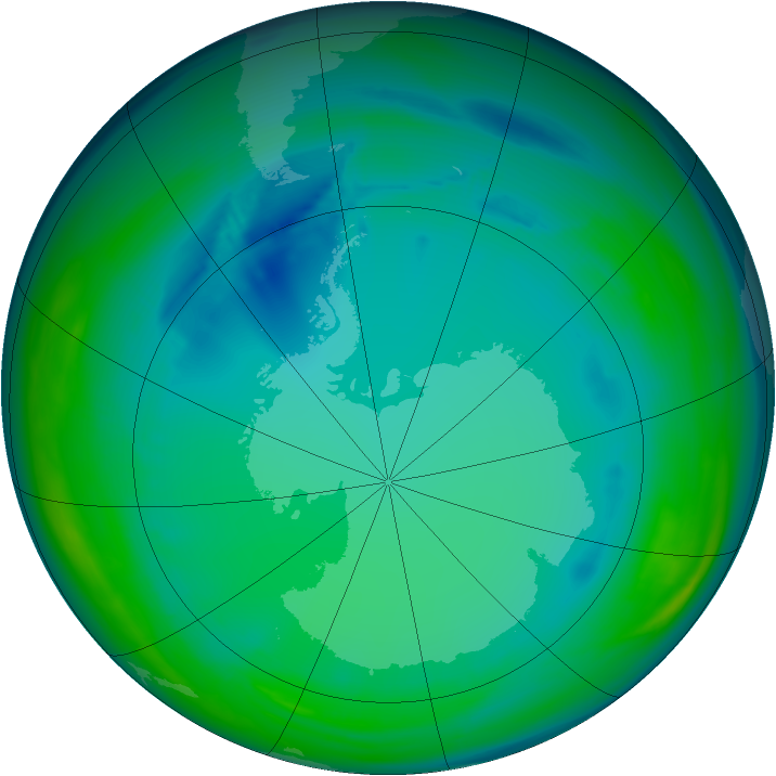 Ozone Map 2005-07-25